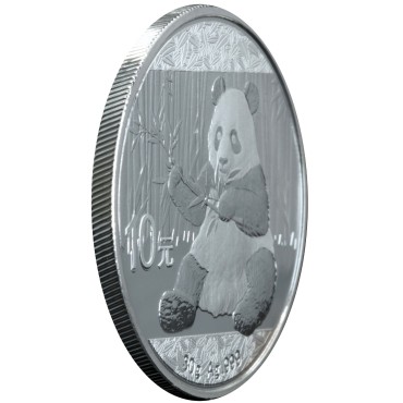 Срібна монета 30g Китайська Панда 10 юань 2017 Китай