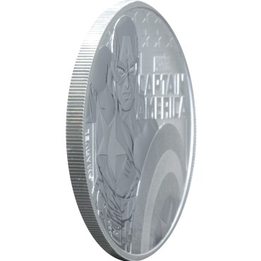 Срібна монета 1oz Капітан Америка 1 долар 2019 Тувалу