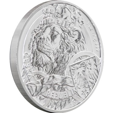 Срібна монета 1oz Чеський Лев 2 долари 2025 Ніуе