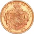 Золотая монета 20 франков 1876 Бельгия