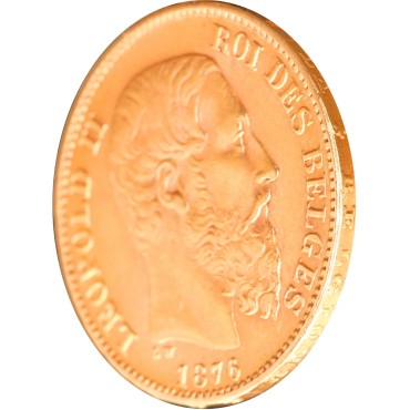 Золота монета 20 франків 1876 Бельгія
