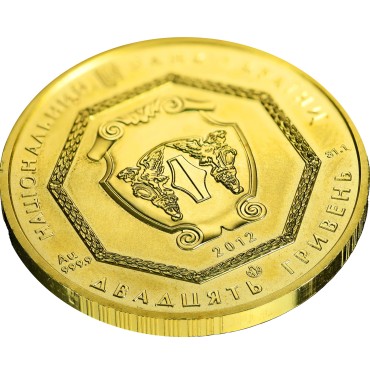 Золотая монета 1oz Архистратиг Михаил 20 гривен 2012 Украина