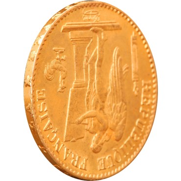 Золотая монета 20 франков 1877 Франция