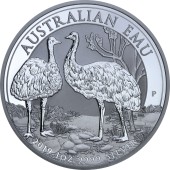 Серебряная монета 1oz Австралийский Эму 1 доллар 2019 Австралия