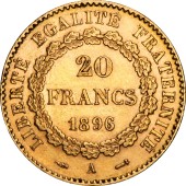 Золота монета 20 франків 1896 Франція