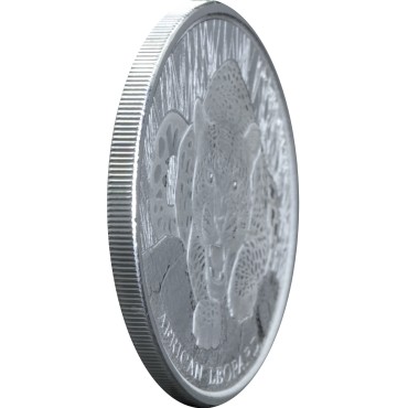Срібна монета 1oz Африканський Леопард 5 седі 2017 Гана