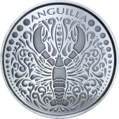 Срібна монета 1oz Ангілья 2 долара 2018 Східні Кариби