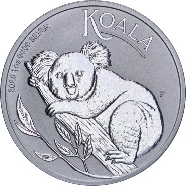 Серебряная монета 1oz Коала 1 доллар 2025 Австралия