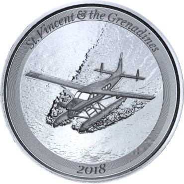Серебряная монета 1oz Сент-Винсент и Гренадины 2 доллара 2018 Восточные Карибы