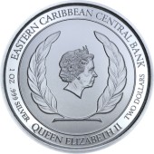 Серебряная монета 1oz Сент-Винсент и Гренадины 2 доллара 2018 Восточные Карибы