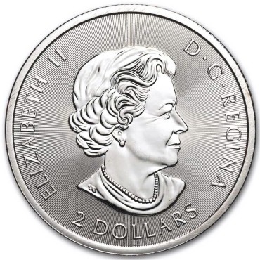 Серебряная монета 1/2oz Белый Медведь 2 доллара 2020 Канада