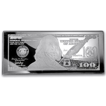 Срібна банкнота 4oz "100 доларів" 2019 США