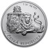 Серебряная монета 1oz Лев Чешская Республика 2 доллара 2019 Ниуэ