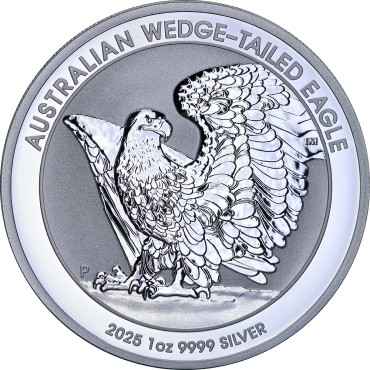 Серебряная монета 1oz Клинохвостый Орел 1 доллар 2025 Австралия