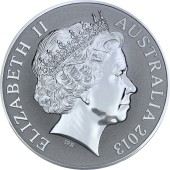 Серебряная монета 1oz Морской Крокодил 1 доллар 2013 Австралия