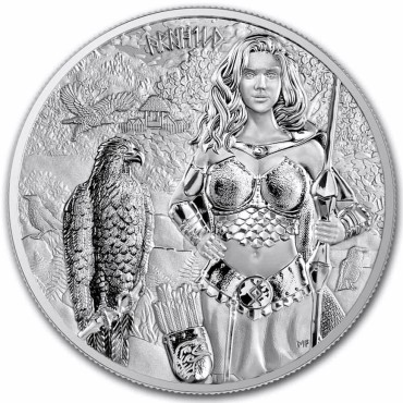 Серебряный раунд 1oz Валькирии: Арнхильд 5 марок 2025 Германия