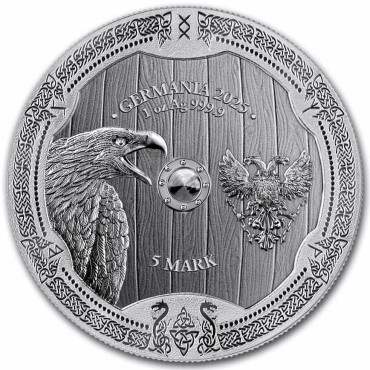 Серебряный раунд 1oz Валькирии: Арнхильд 5 марок 2025 Германия