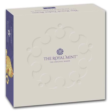 Срібна монета 2oz Лев Англії "Королівські Звірі Тюдорів" 5 фунтів 2022 Великобританія (пруф)