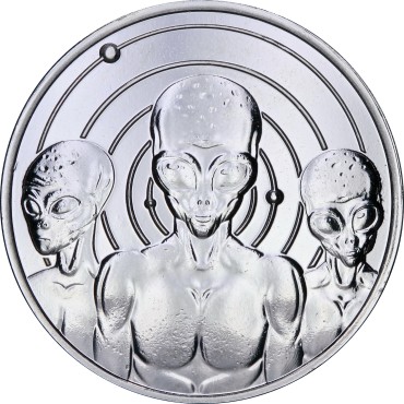 Срібний раунд 1oz НЛО США