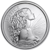 Срібний раунд 1oz Юстиція 2020 США