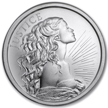 Серебряный раунд 1oz Юстиция 2020 США