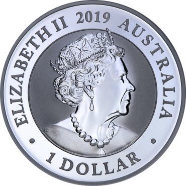 Срібна монета 1oz Райський Птах 1 долар 2019 Австралія