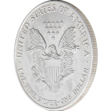 Серебряная монета 1oz Американский Орел 1 доллар 1990 США