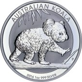Срібна монета 1oz Коала 1 долар 2016 Австралія