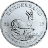 Срібна монета 1oz Крюгерранд 1 ранд 2019 Південна Африка