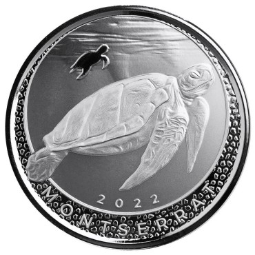 Срібна монета 1oz Монтсеррат 2 долара 2022 Східні Кариби