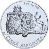 Серебряная монета 1oz Чешская Республика 2 доллара 2018 НИУЭ