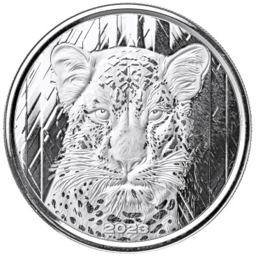 Срібна монета 1oz Африканський Леопард 20 седі 2023 Гана