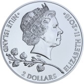 Серебряная монета 1oz Чешская Республика 2 доллара 2018 НИУЭ