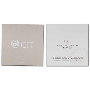 Золотая монета 1/2g Байкер 1 доллар Палау