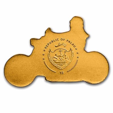 Золота монета 1/2g Байкер 1 долар Палау