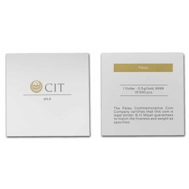 Золота монета 1/2g Гітара 1 долар Палау