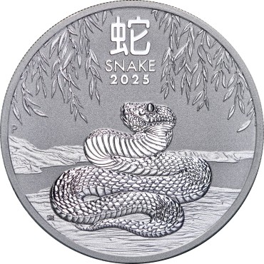 Серебряная монета 1oz Год Змеи 1 доллар 2025 Австралия