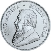Серебряная монета 1oz Крюгерранд 1 ранд 2019 Южная Африка