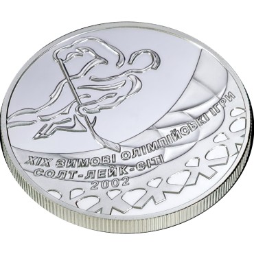 Срібна монета 1oz Хокей 10 гривень 2001 Україна
