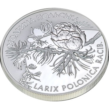 Срібна монета 1oz Модрина Польська 10 гривень 2001 Україна