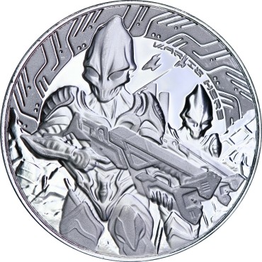 Срібна монета 1oz Космічна Битва Прибульців 2 долари 2024 Самоа