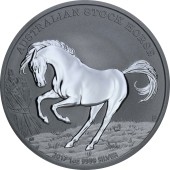 Серебряная монета 1oz Австралийская Пастушья Лошадь 1 доллар 2017 Австралия