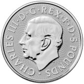 Серебряная монета 2oz Пантера "Королевские Звери Тюдоров" 5 фунтов 2025 Великобритания