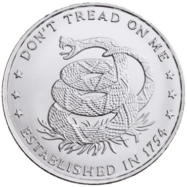 Серебряный раунд 1oz Не Наступай На Меня США