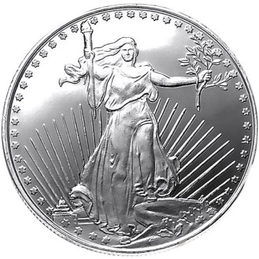 Серебряный раунд 1oz Двойной Орел Сент-Годенса 1933 США