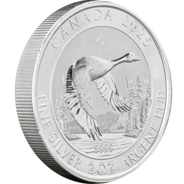 Срібна монета 2oz Канадський Гусак 10 доларів 2025 Канада