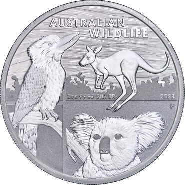 Срібна монета 2oz Дика Природа 2 долари 2023 Австралія