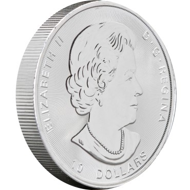 Серебряная монета 2oz Двойной Кленовый Лист 10 долларов 2021 Канада