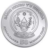 Серебряная монета 1oz Корабль Виктори 50 франков 2025 Руанда