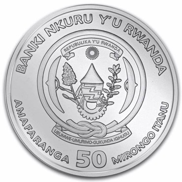 Срібна монета 1oz Корабель Вікторі Сарк 50 франків 2025 Руанда